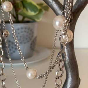 Faux pearl layered look premiere designs necklace